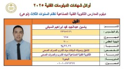 اوائل الثانوية الفنية