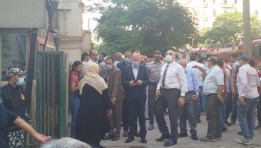 محافظ القاهرة يتابع حريق سنترال رمسيس