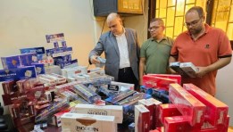 صورة من ضبط السجائر في بني سويف