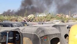 جانب من حريق منطقة الحضانات بالإسكندرية