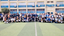 طلاب مدرسة  الشهيد النقيب أحمد حامد تعلب الفندقية