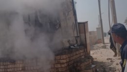 حريق محول كهرباء في الصف