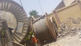كابلات شركة الجيزة في موقع أعطال محولات جزيرة الدهب