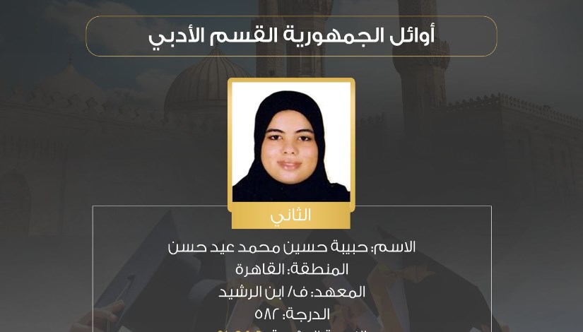 حبيبة حسين محمد، الثانية على الثانوية الأزهرية 2025