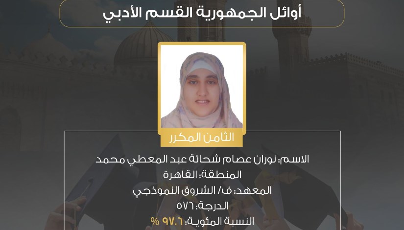 الطالبة نوران عصام شعبة الأدبي الطالبة نوران عصام شعبة الأدبي
