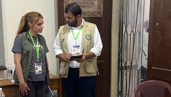 وفد من جامعة الدول العربية في التجمع الخامس