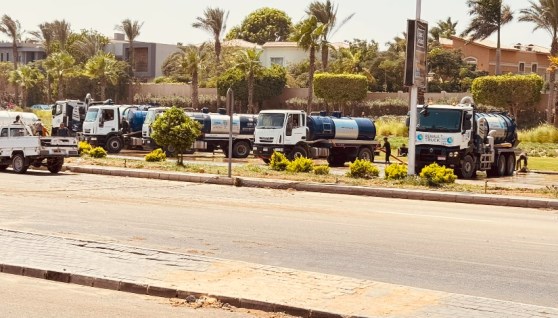 إصلاح خط مياه محور مصطفى كامل