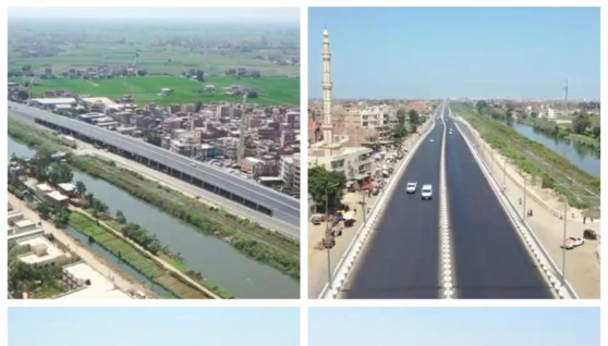 صور من  مشروع كوبري "دسونس أم دينار" بالبحيرة