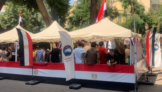 إحدى اللجان الانتخابية في منطقة الزمالك