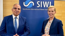 وزير الري المديرة التنفيذية للمعهد الدولى للمياه بستكهولم SIWI 