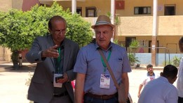 وفد من المنظمة العربية لحقوق الإنسان يتفقد لجان الانتخابات 