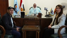 المهندسة غادة الجندي مدير الشركة العربية للتصنيع مع مراسلي "إيجي إن"- تصوير فاطمة وحيد