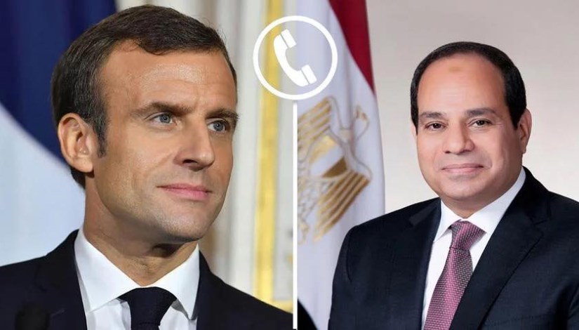 الرئيس السيسي يتلقي اتصالًا هاتفيًا من إيمانويل ماكرون 