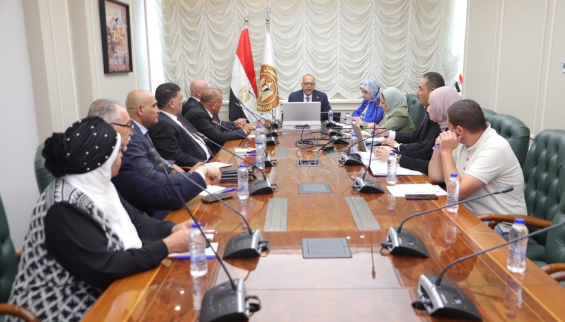 وفدِ من ممثلي رجال الأعمال، والجالية المصرية في إيطاليا مع وزير العمل محمد جبران 