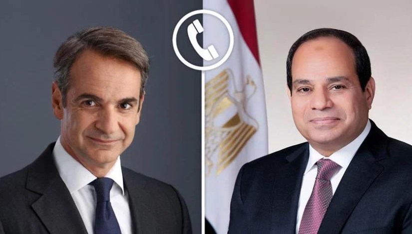 الرئيس عبد الفتاح السيسي مع رئيس وزراء اليونان
