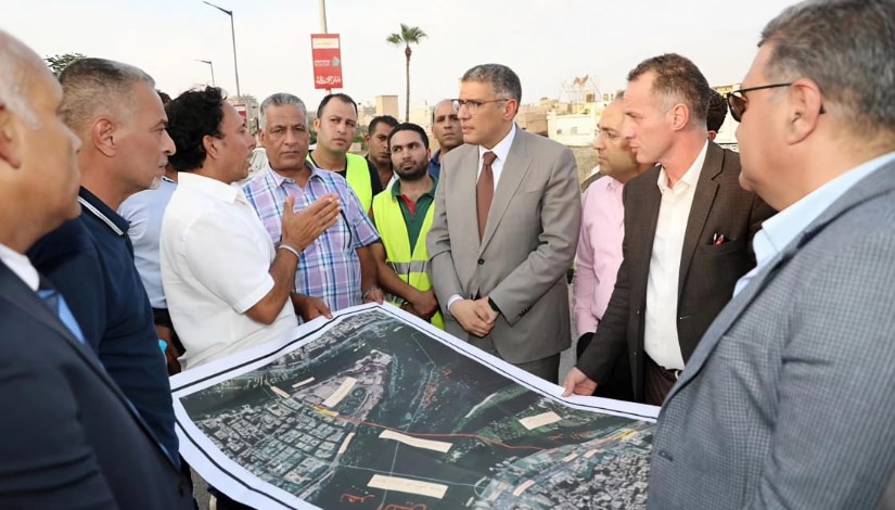 جانب من متابعة محافظ الجيزة جانب من متابعة محافظ الجيزة