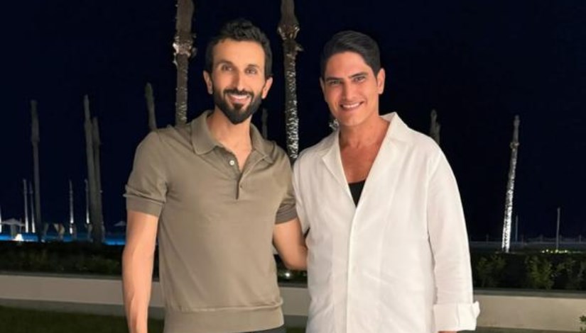 أحمد أبو هشيمة  والشيخ ناصر بن حمد آل خليفة 