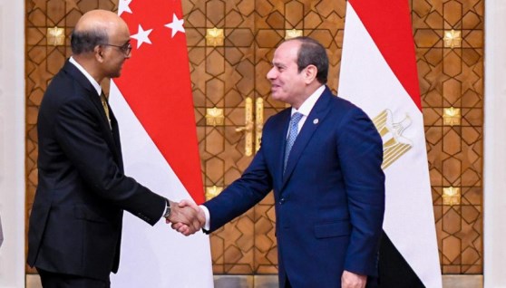 الرئيس السيسي مع رئيس جمهورية سنغافورة