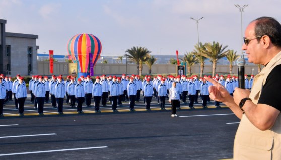 الرئيس السيسي خلال زيارته الأكاديمية العسكرية المصرية