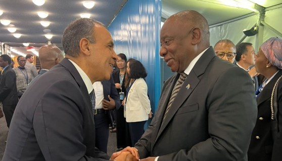 وزير الخارجية خلال لقائه رئيس جنوب إفريقيا  وزير الخارجية خلال لقائه رئيس جنوب إفريقيا