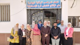 أعضاء المعمل المرجعي للرقابة البيطرية على الإنتاج الداجني بفرع الإسماعيلية