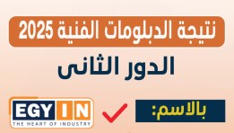 نتيجة الدبلومات الفنية 2025 الدور الثاني