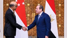 الرئيس السيسي مع رئيس جمهورية سنغافورة