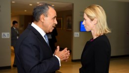 وزير الخارجية مع كايا كالاس الممثلة العليا للشئون الخارجية والسياسة الأمنية للاتحاد الأوروبي