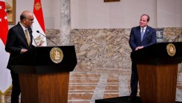 الرئيسين عبد الفتاح السيسي والسنغافوري