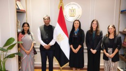 جانب من لقاء وزيرة التضامن وسفير الهند