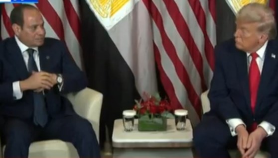 الرئيس عبدالفتاح السيسي مع نظيره ترامب