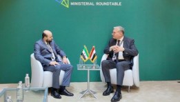 المهندس كريم بدوي، وزير البترول والثروة المعدنية وبالمهندس محمد البشير، وزير الطاقة السوري