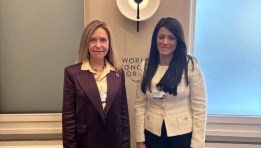 وزيرة التخطيط خلال لقاءاتها بمنتدى دافوس