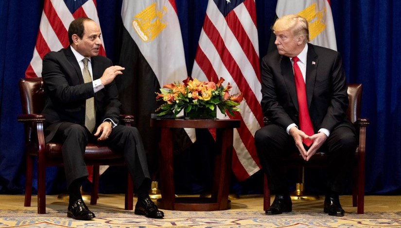 الرئيس السيسي ونظيره الأمريكي ترامب