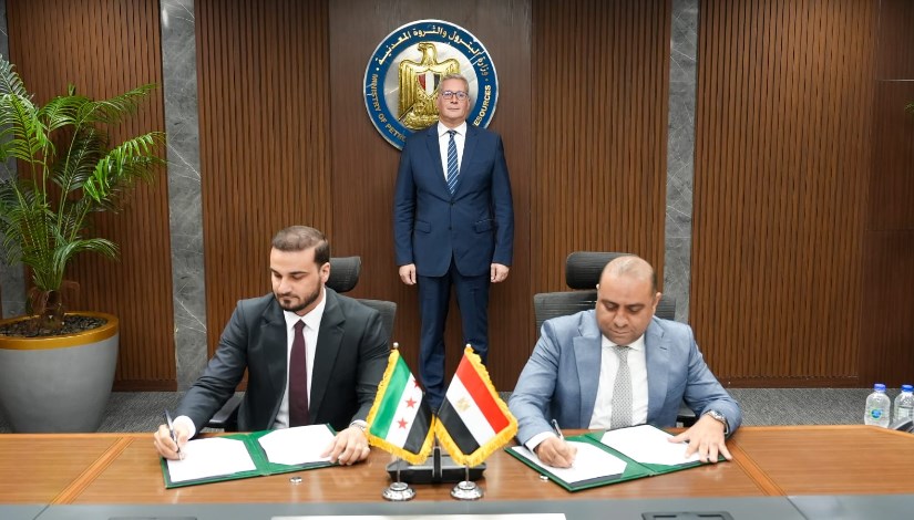 جانب من توقيع الاتفاقية بين مصر وسوريا