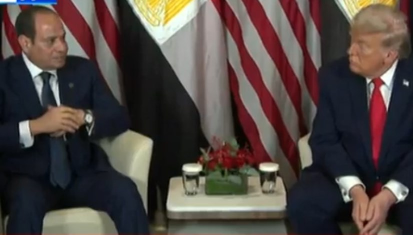 الرئيس عبدالفتاح السيسي مع نظيره ترامب