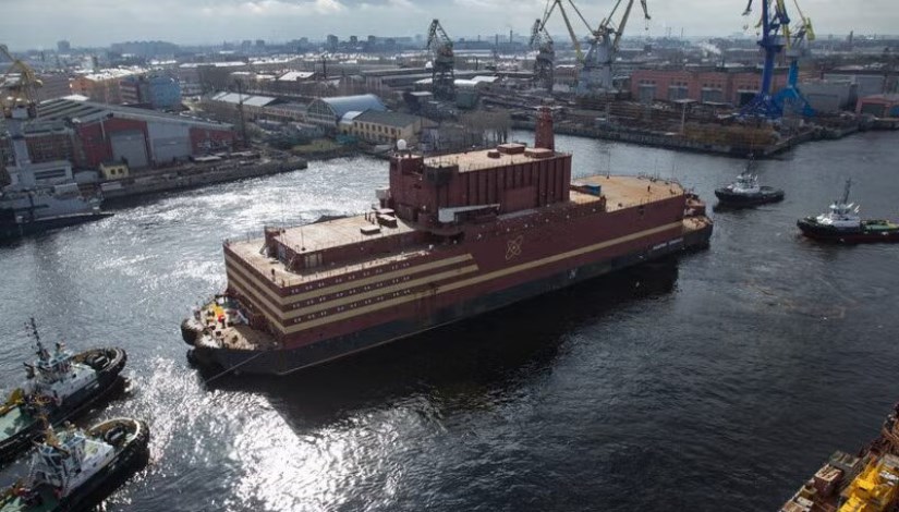 مفاعل أكاديميك لومونوسوف الروسي للطاقة النووية العائمة - صورة أرشيفية