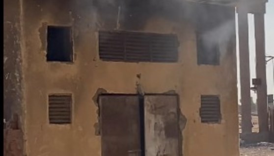 حريق محول كهرباء