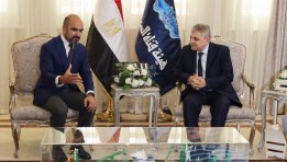 نب من لقاء الفريق أسامة ربيع رئيس هيئة قناة السويس المهندس أماديو بيرون المدير الإقليمي لشركة DEME البلجيكية