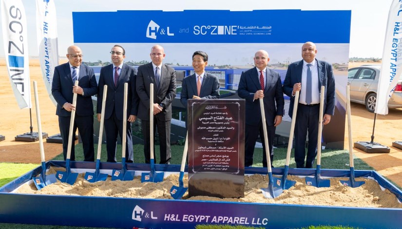 مراسم وضع حجر أساس مصنع شركة إتش أند إل مصر (H&L EGYPT APPAREL) الكورية 