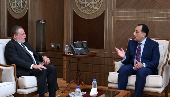 جانب من اجتماع رئيس الوزراء ومحافظ البنك المركزي