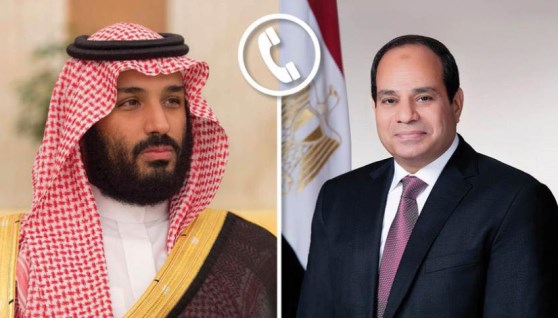  السيسي يجري اتصالاً هاتفياً بصاحب السمو الملكي الأمير محمد بن سلمان