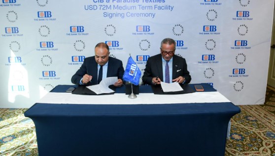 جانب من توقيع الشراكة بين  بنك «CIB» و"باراديس"