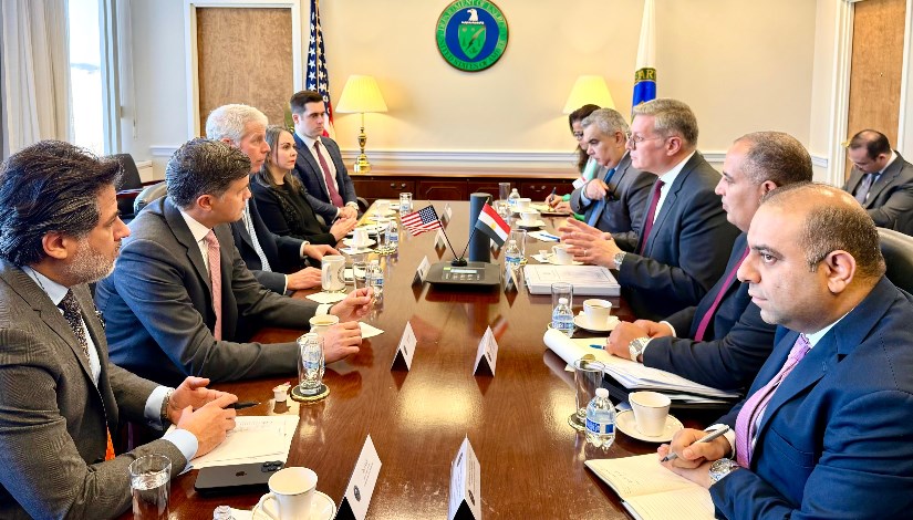 وزير البترول خلال مباحثاته مع نظيره الأمريكي