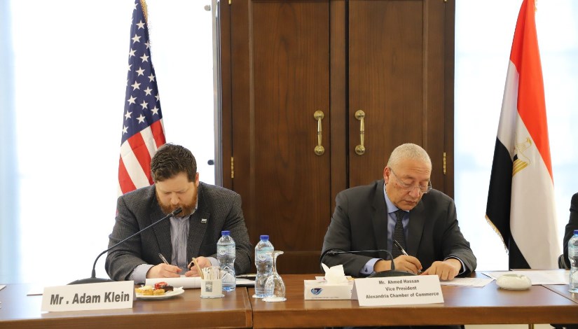 جانب من لقاء غرفة الإسكندرية التجارية والسفارة الأمريكية