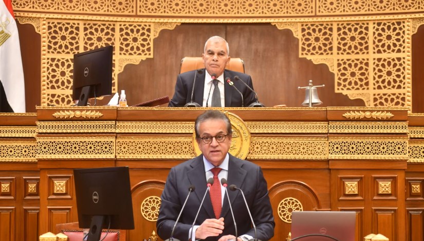 وزير الصحة والسكان خلال الجلسة العامة لـ مجلس الشيوخ