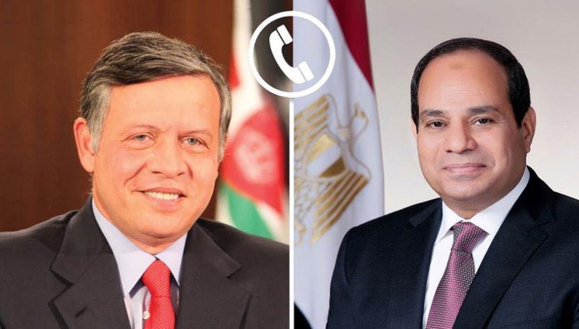  الرئيس عبدالفتاح السيسي والملك عبد الله الثاني ابن الحسين