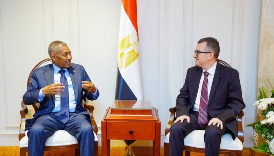 وزير التخطيط مع سفير السودان لدى القاهرة