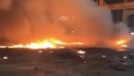 حريق في رصيف بميناء جبل علي