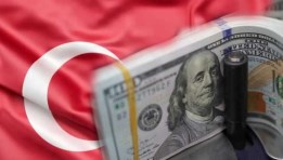 العملة الأمريكية مع العلم التركي